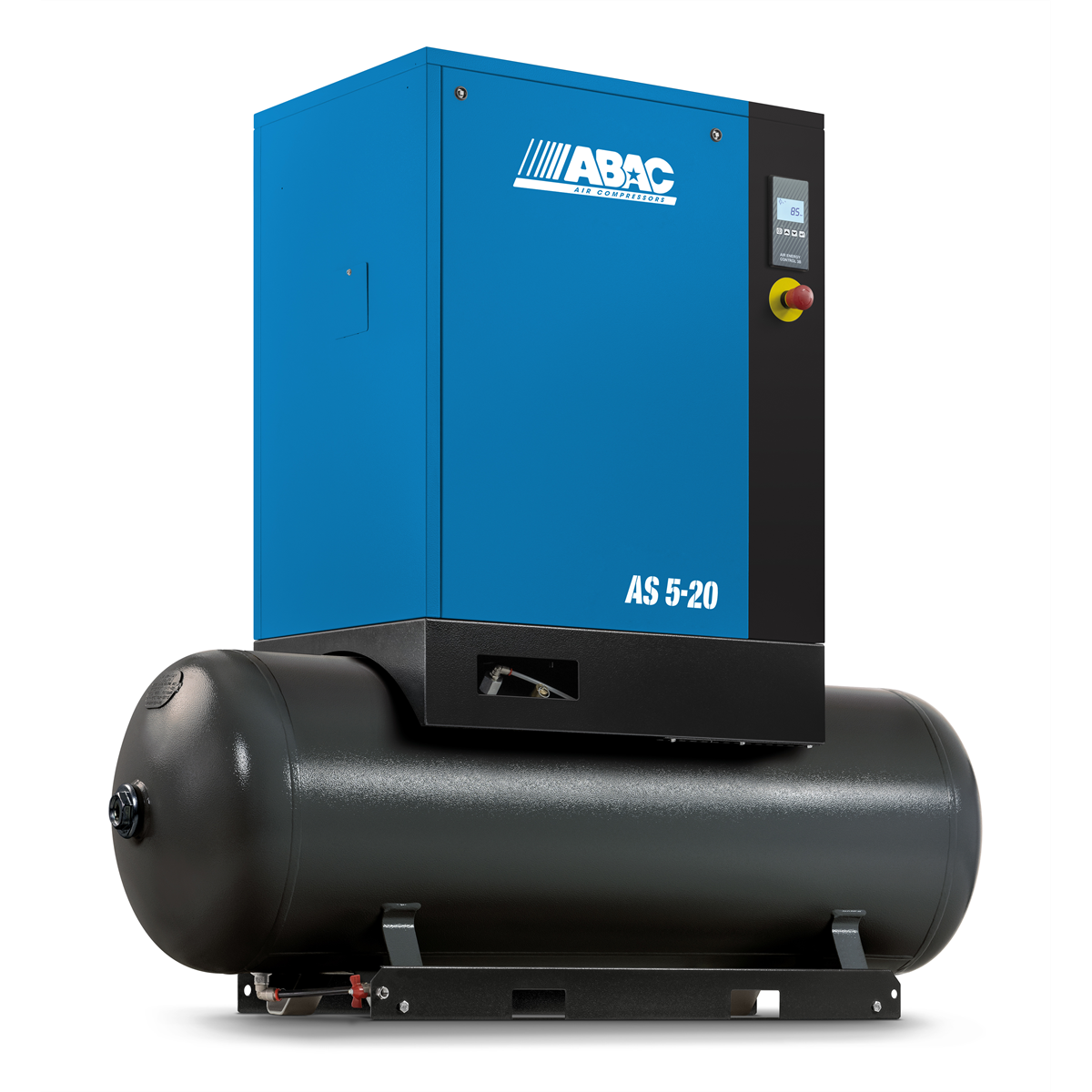 Piston Technology 5 HP 71 Gallon Tank Mount 150 PSI Screw Compressor, 17.4 CFM 230 Volt, Single Phase, 60 Hz, 63 dBA - Dropship