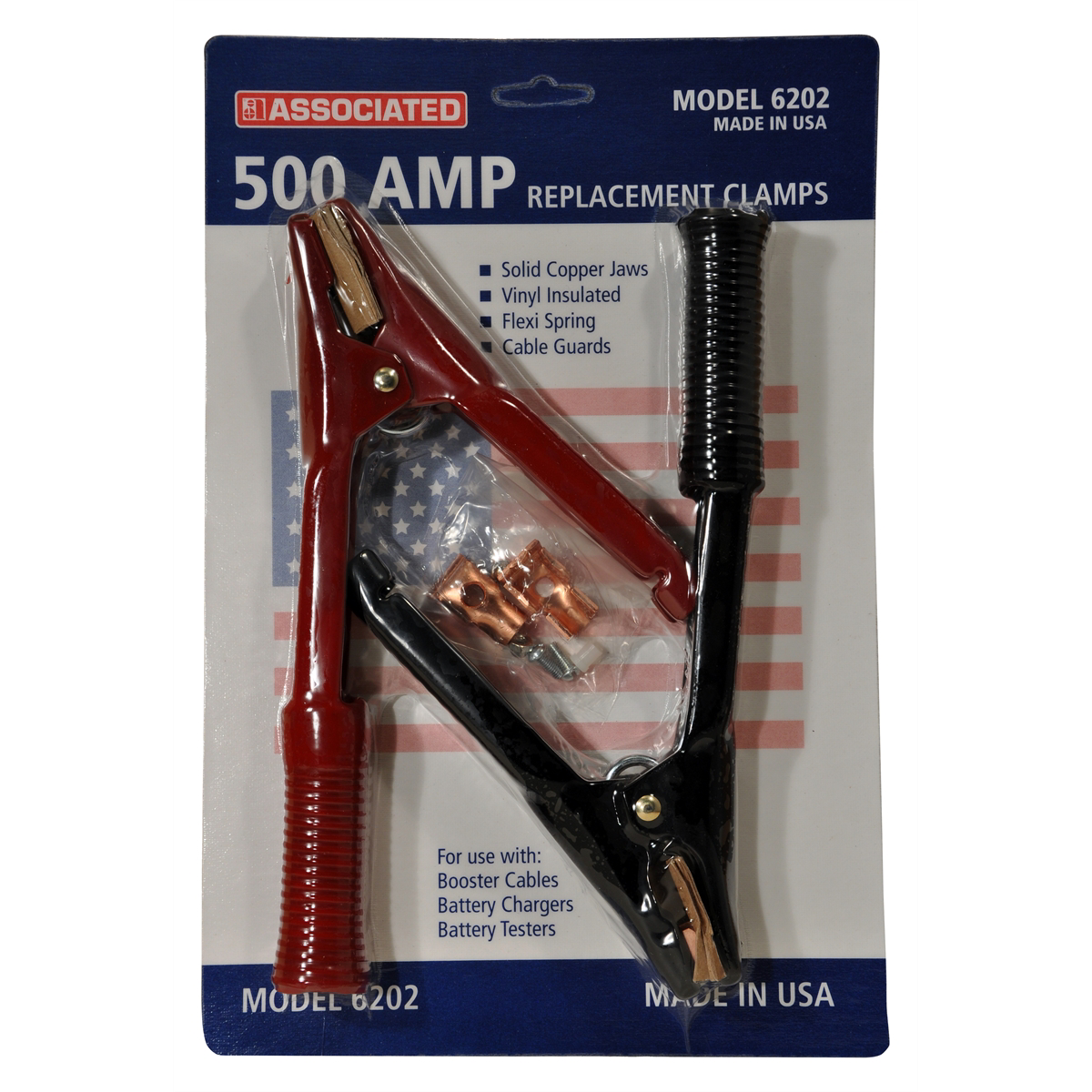 Associated CLAMPS BATTERY 500AMP COPPER VINYL INSULATION