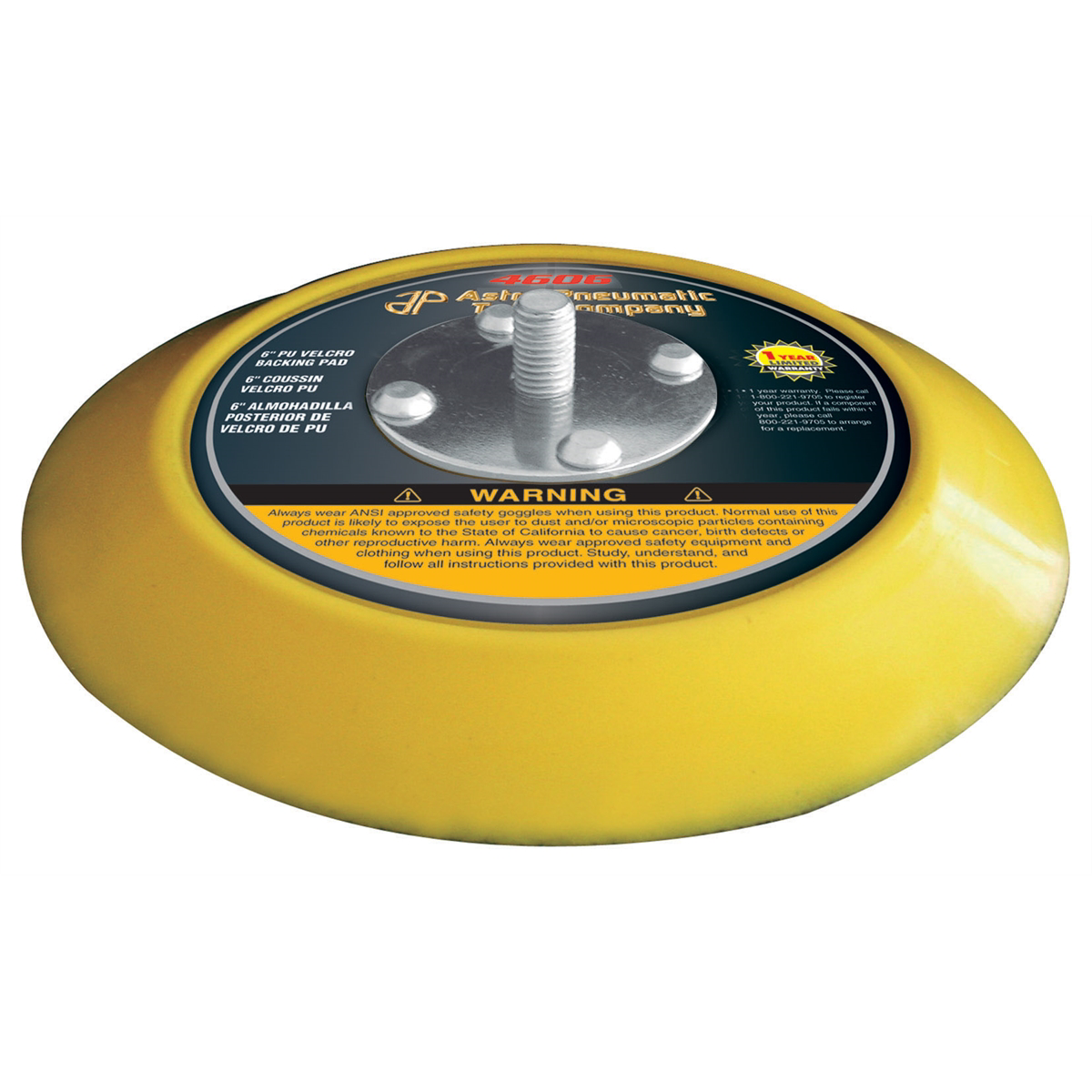 Astro Pneumatic 6" PU Velcro Backing Pad