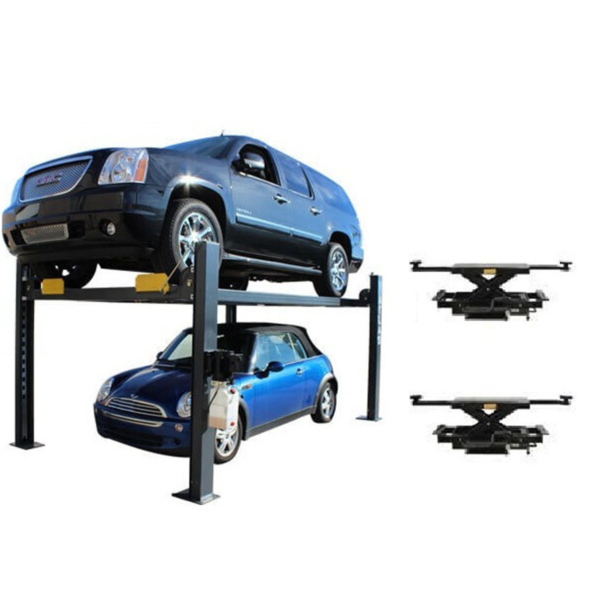 Atlas Equipment Premium 408SL 4 Post Lift + RJ35 Sliding Jacks Combo