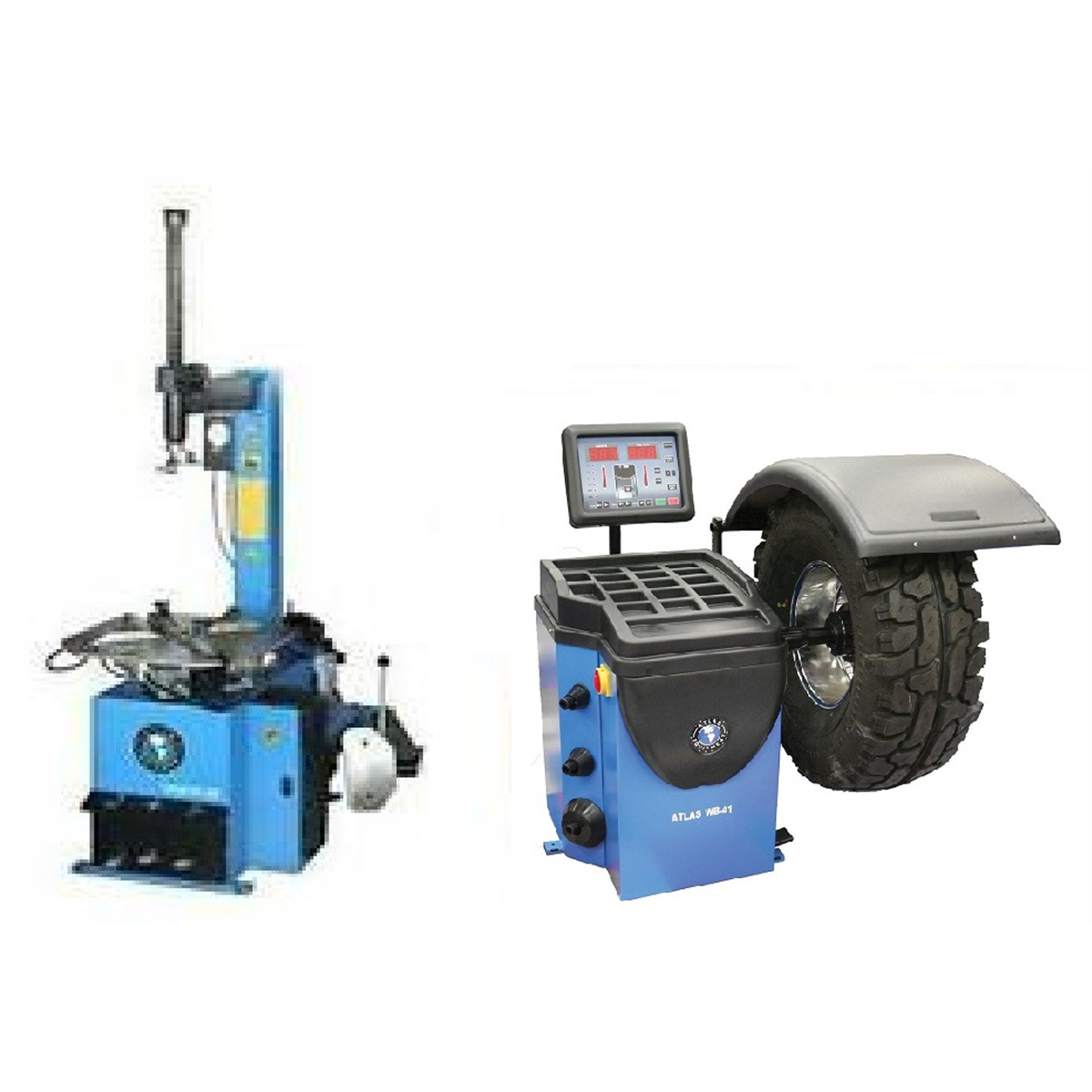 Atlas Equipment TC229 Rim Clamp Tire Changer + WB41 Wheel Balancer Combo Package