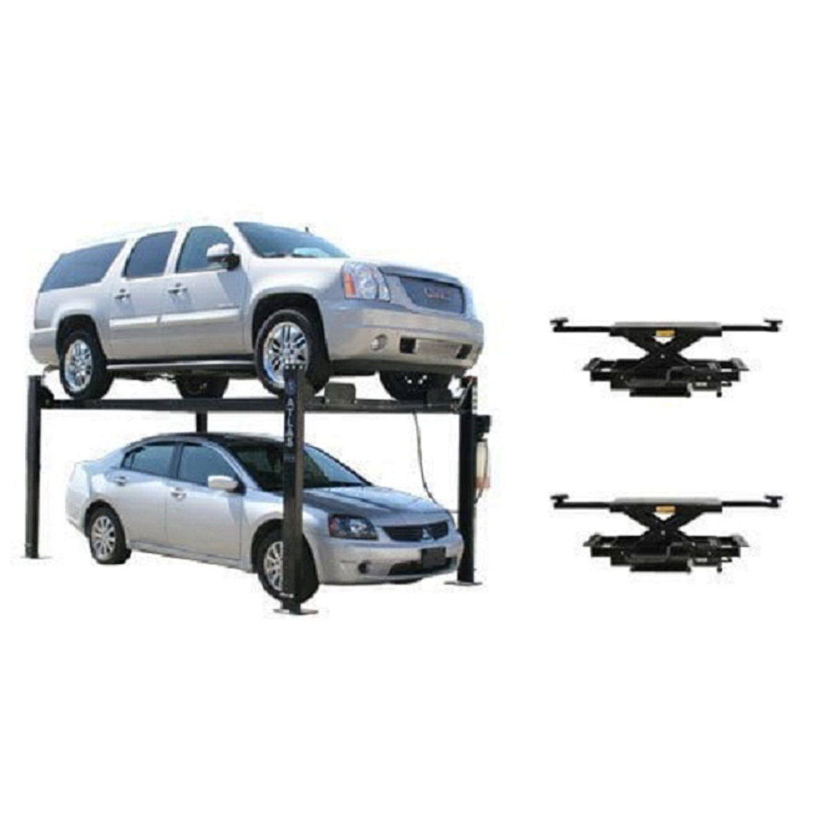 Atlas Equipment PRO8000EXT 4 Post Lift + RJ35 Sliding Jacks Combo