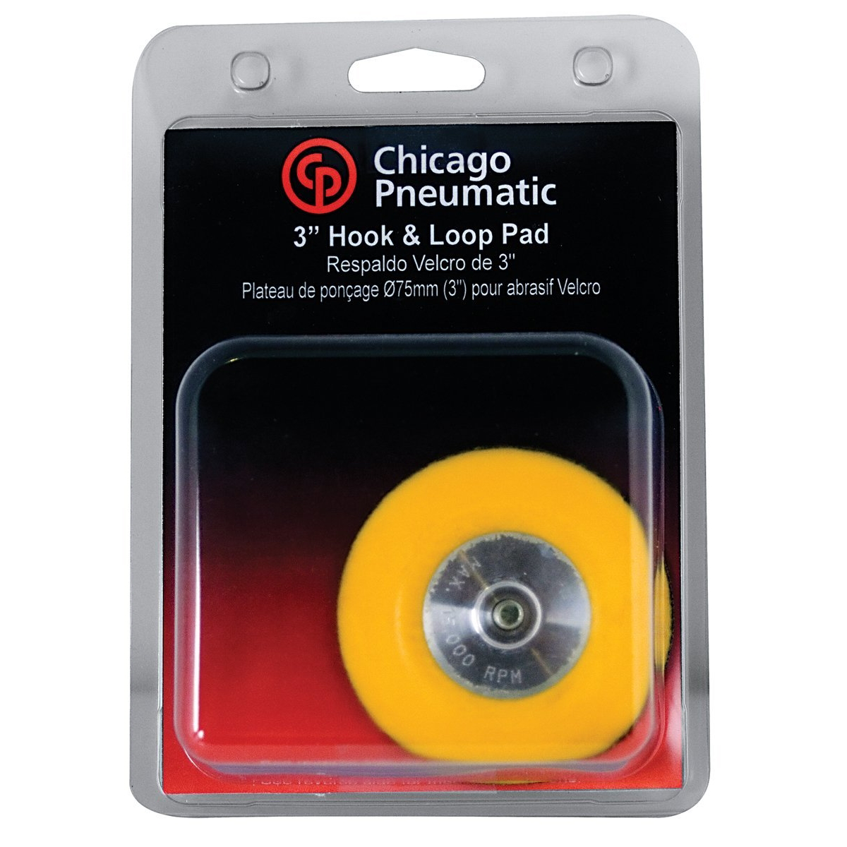Chicago Pneumatic HOOK & LOOP BACKING PAD 3" FOR CPT7201P