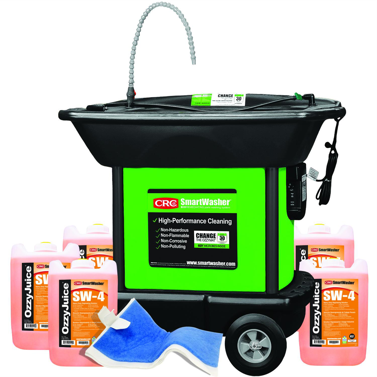 CRC Industries SmartWasher SW-437 Mobile Hvy Wt Part Washer Kit 110v 1X1Kit
