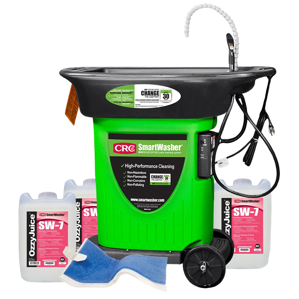 CRC Industries SmartWasher SW-723 Mobile Parts Washer Kit 110v 1X1Kit