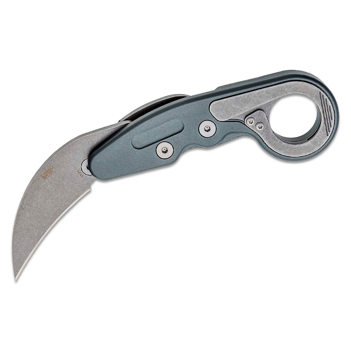 CRKT (Columbia River Knife) Provoke Compact D2 Stonewash Plain Blade Folding Knife with Kinematic Aluminum Handle - Black/Silver