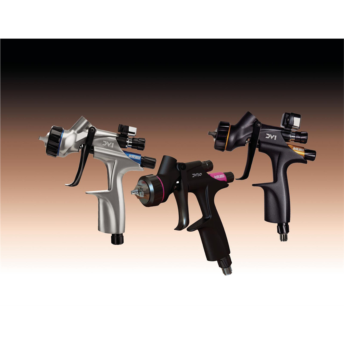 DeVilbiss 3-GUN KIT (DV1B, DV1C, DV1S)