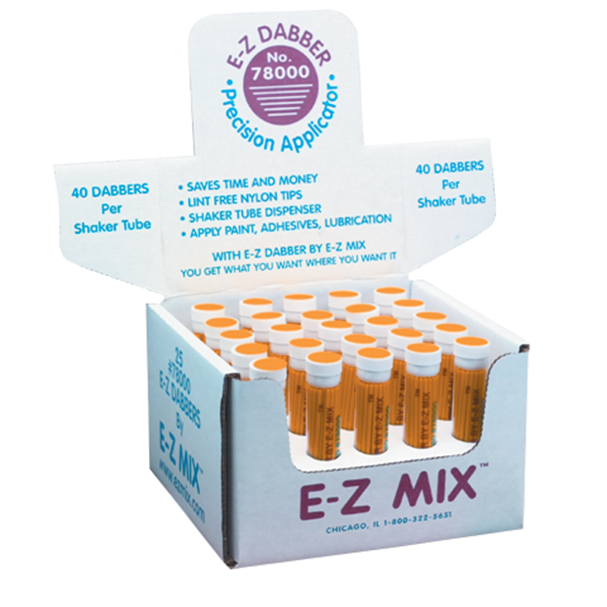 E-Z Mix E-Z DABBER COUNTER DISPLAY 40 PER TUBE 25CS