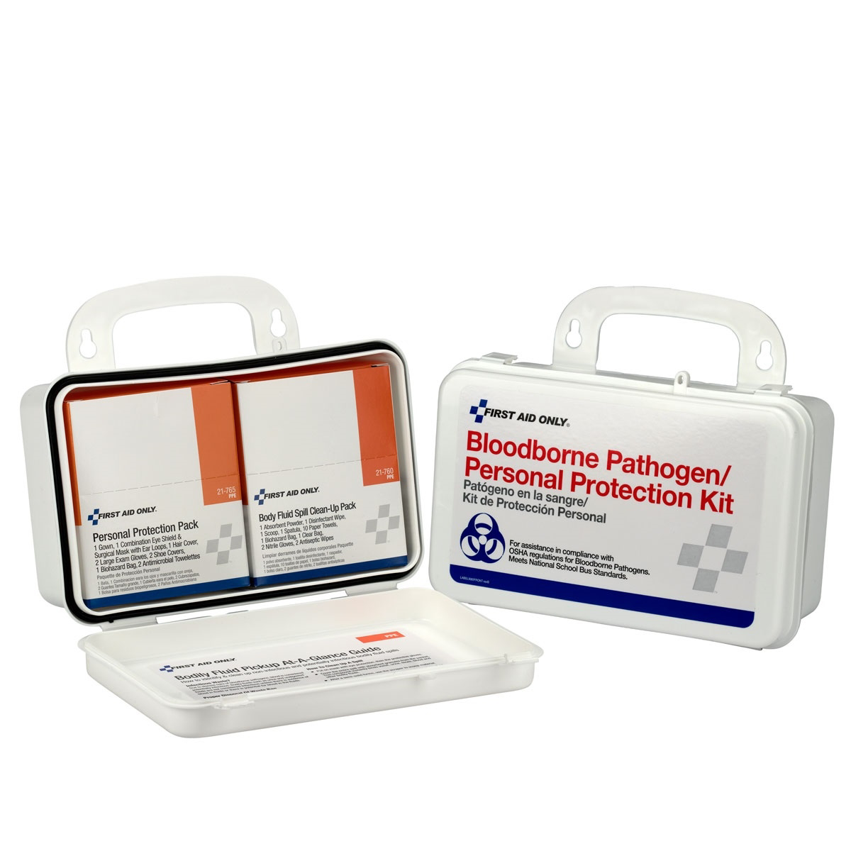 First Aid Only BBP Unitized Spill Clean Up Kit Plastic Case