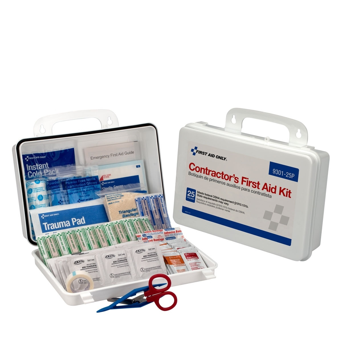 First Aid Only 25 Person Contractor First Aid Kit Plastic Case