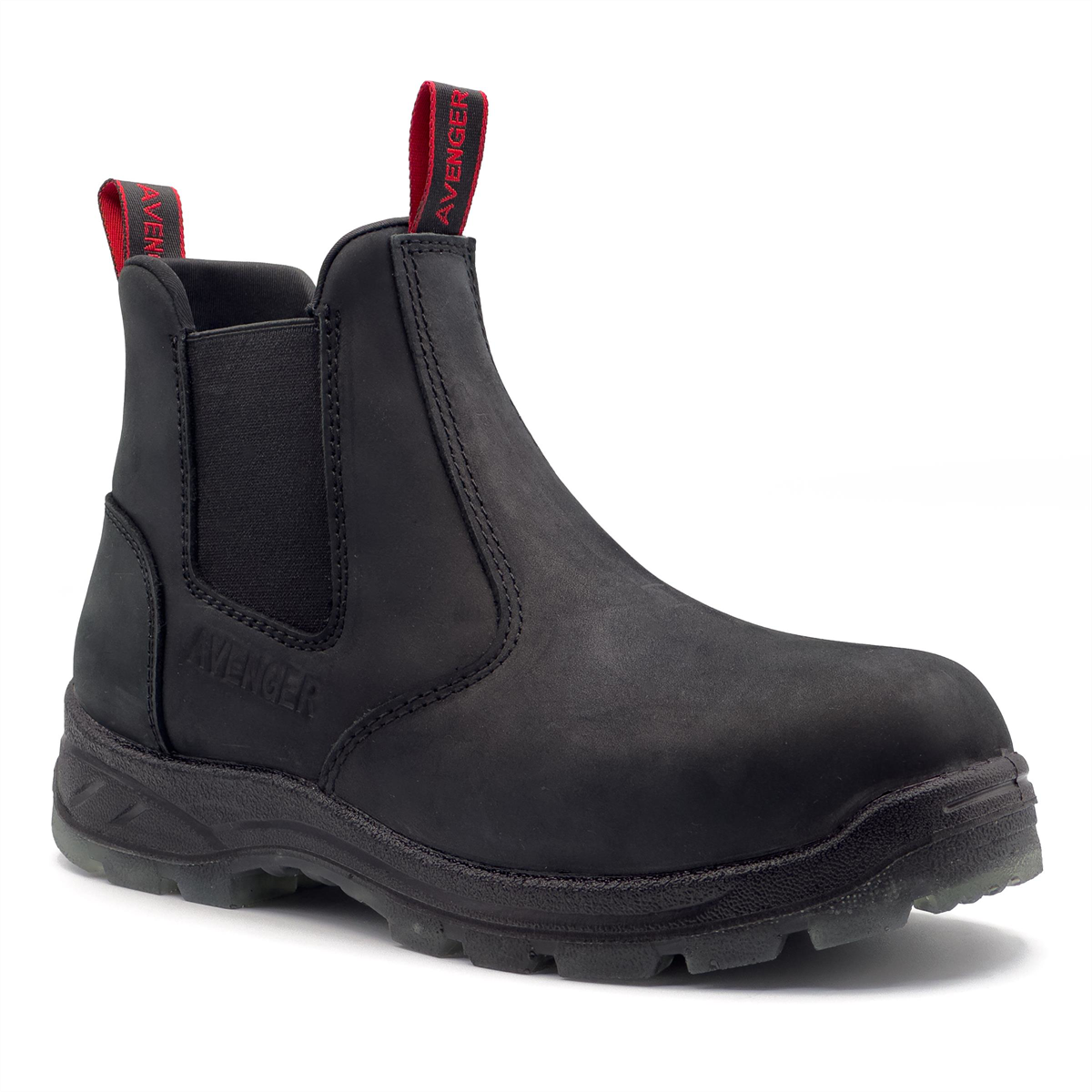 Avenger Work Boots BLACK WIDOW ST - Men's Boots - Soft Toe - EH|SR|PR - Black/Black - Size: 8 - D - (Regular)