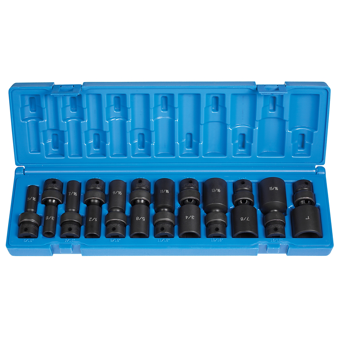 Grey Pneumatic 3/8" Dr. 12 Piece Deep Length Fract. Universal Set