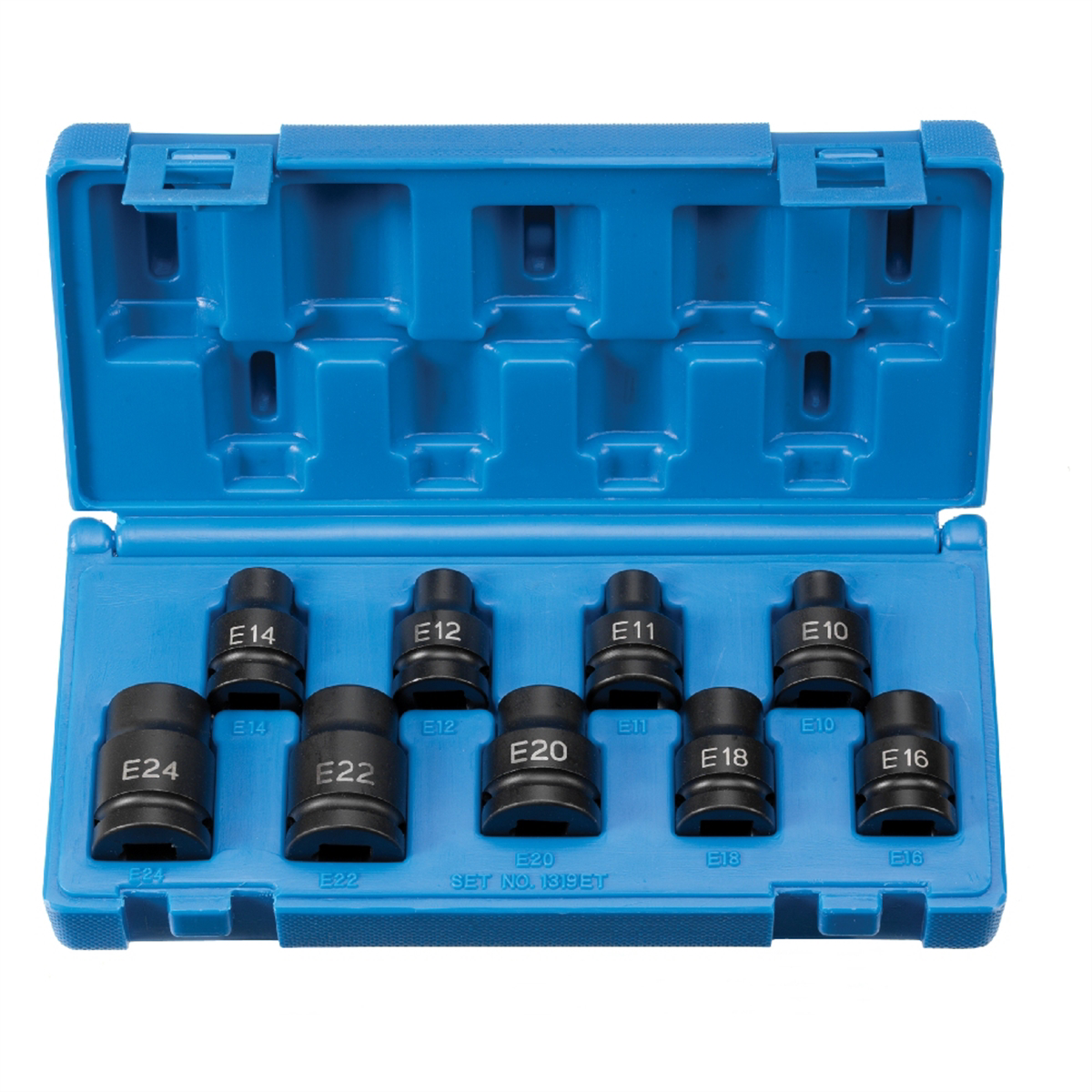 Grey Pneumatic 1/2" Drive 9 Piece External Star Impact Socket Set