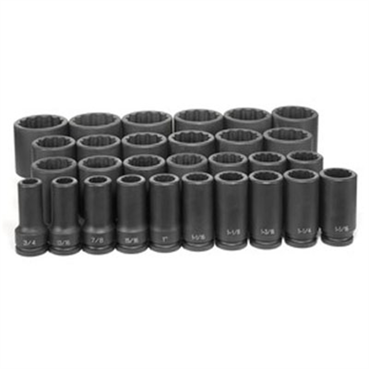 Grey Pneumatic 3/4" Dr. 29 Piece Deep Fractional Master Set - 12 Point