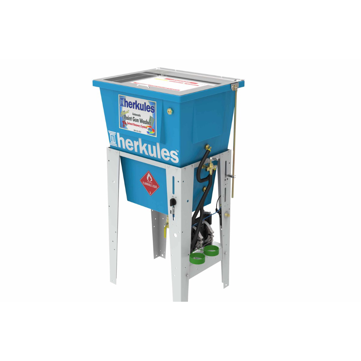 Herkules Equipment G210 - Automatic 2 Gun, 2 Cup Paint Gun Washer w/ Ability to Clean Pressure Pots, Hoses and 5-Gallon Cans