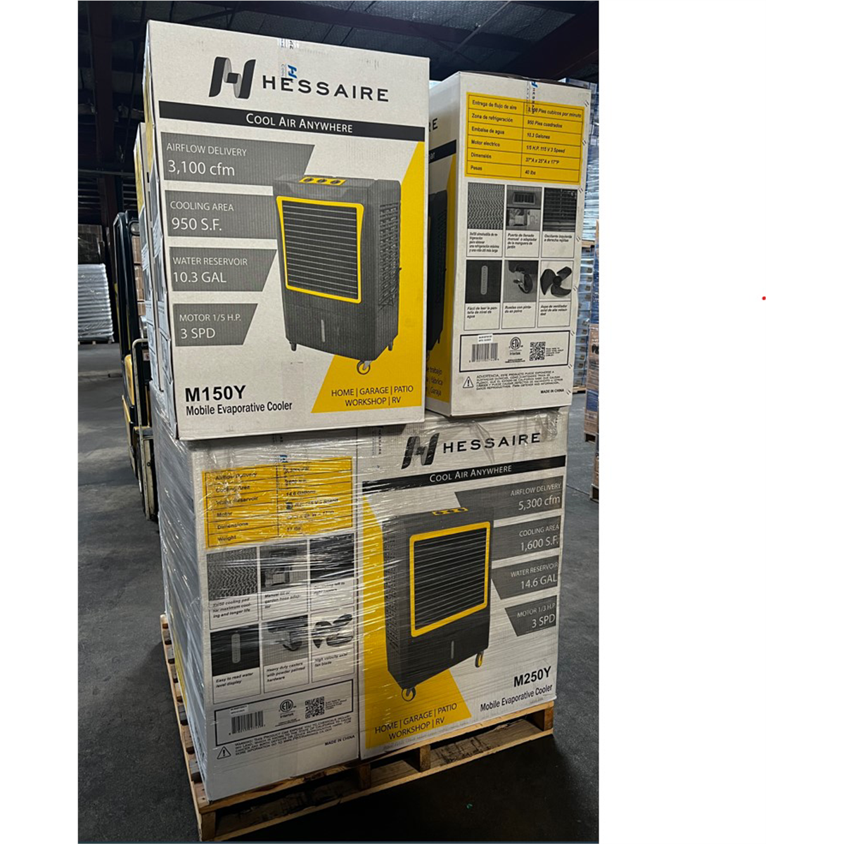 Hessaire 4 MC61V and 5 MC37V Pallet Deal