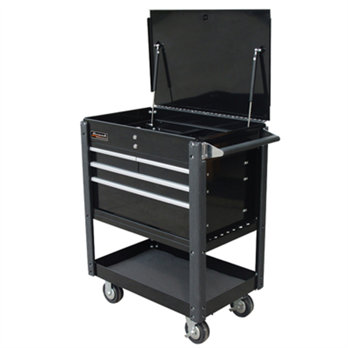 Homak Manufacturing 35 PROFESSIONAL 4 DRAWER SERVICE CART - BLACK