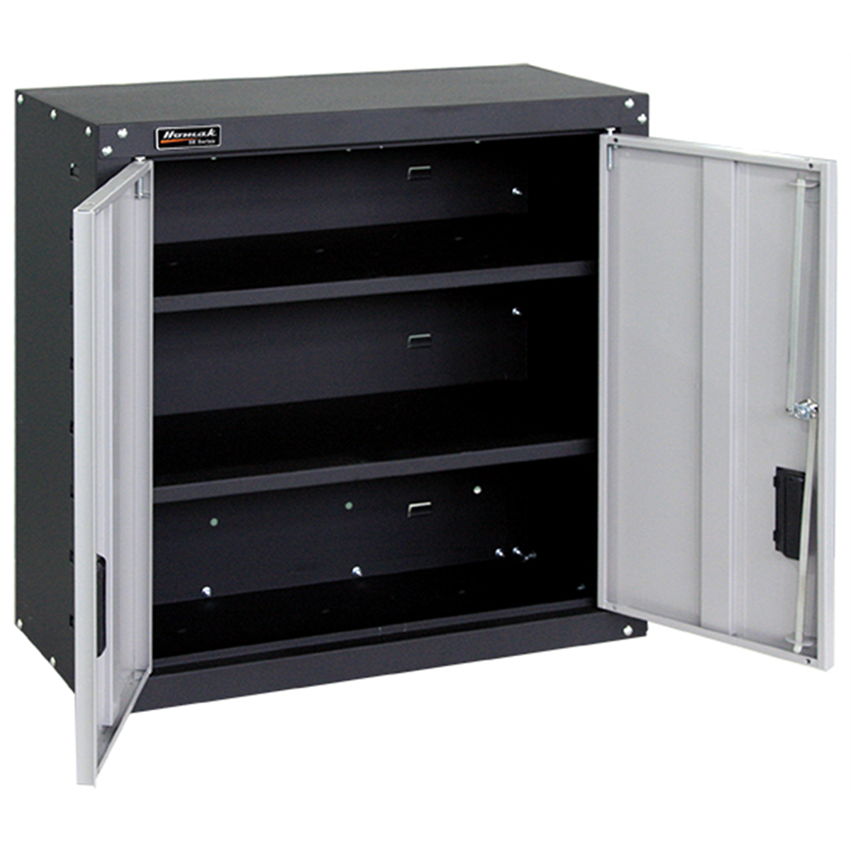 Homak Manufacturing 2-Door Wall Cabinet with 2 Shelves, Steel