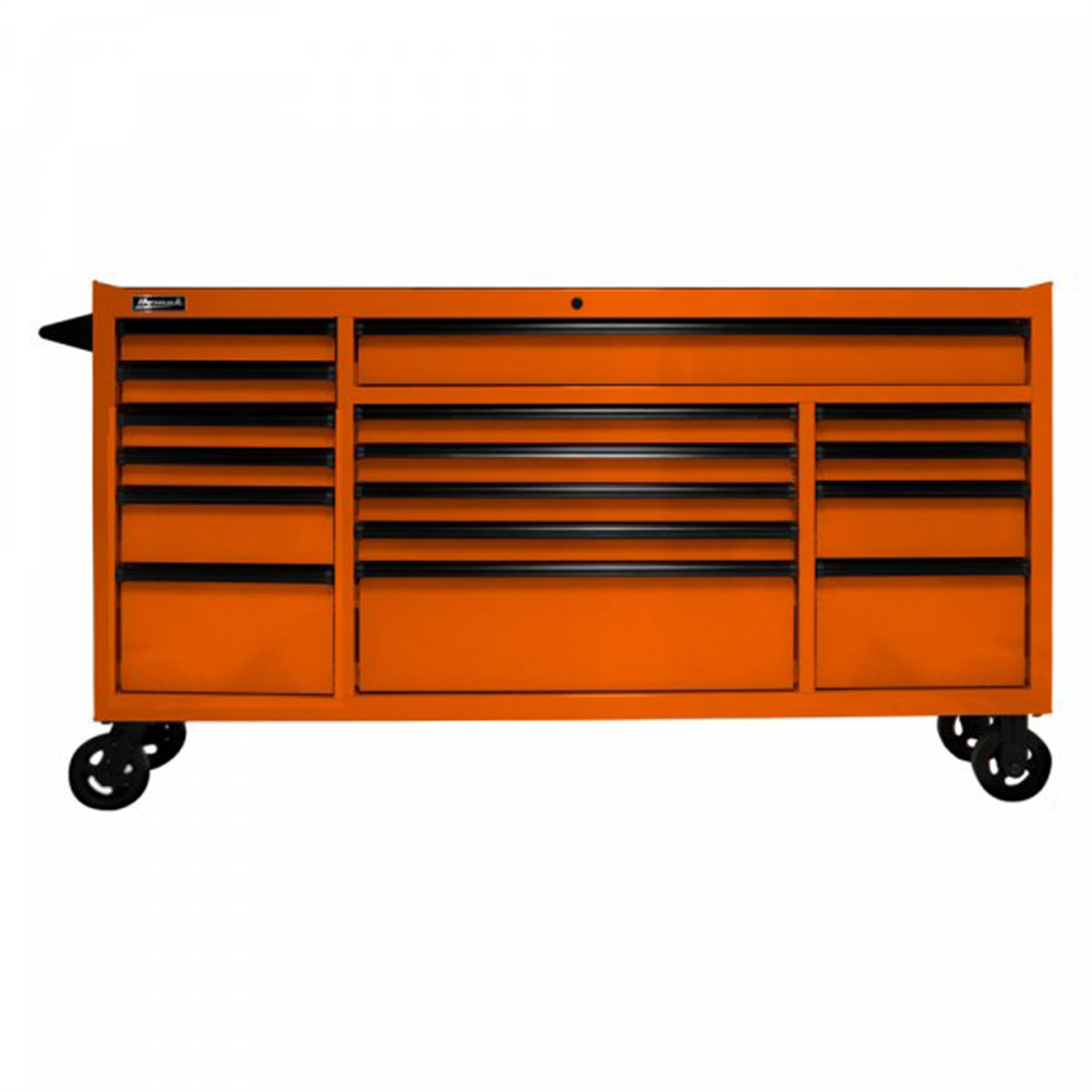 Homak Manufacturing 72 in. RS PRO 16-Drawer Roller Cabinet with 24 in. Depth, Orange