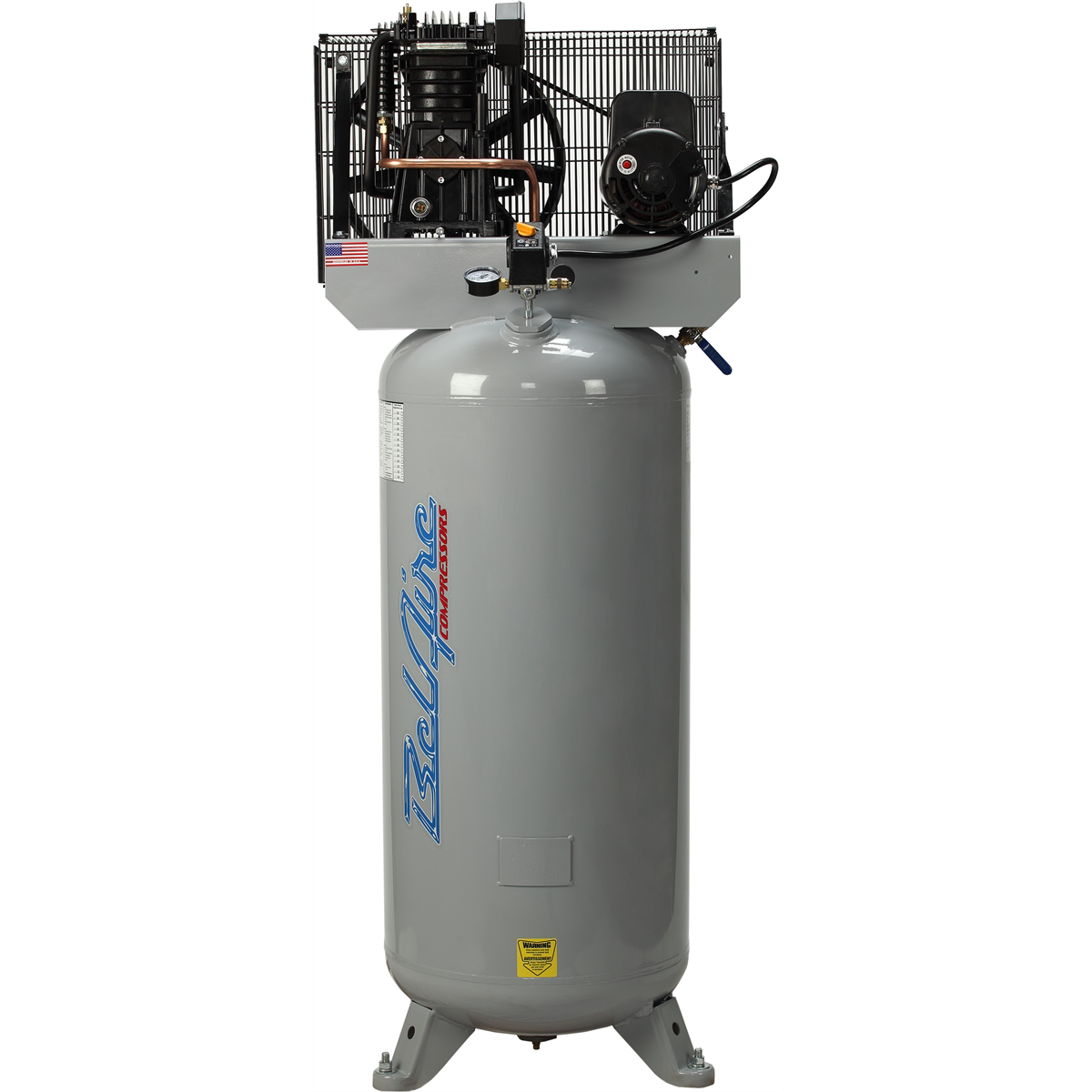 IMC (Belaire) 5 HP 60 Gallon 165 PSI 230 Volt Air Compressor 5 HP 60 Gallon Vertical 165 PSI 230 1 60 14.6 CFM PAT 49 Pump 56 Frame Motor