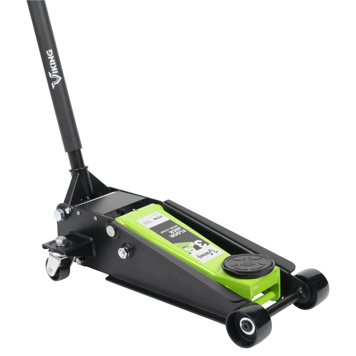 Viking by American Forge & Foundry Floor Jack - 3.5 Ton Capacity - Lightning™ Lift - Short Chassis - 2 pc Handle - 4.5" Min H to 18.3" Max H