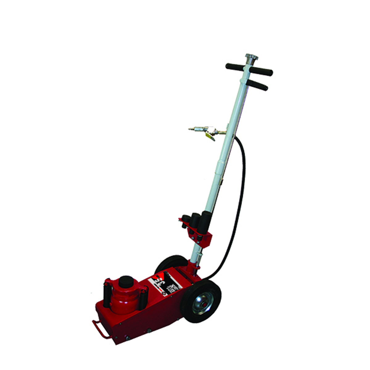American Forge & Foundry Axle Jack - 35 Ton Capacity - Air/Hydraulic - Spring Return - w/ 3 pc Ext Kit & 2 pc Handle