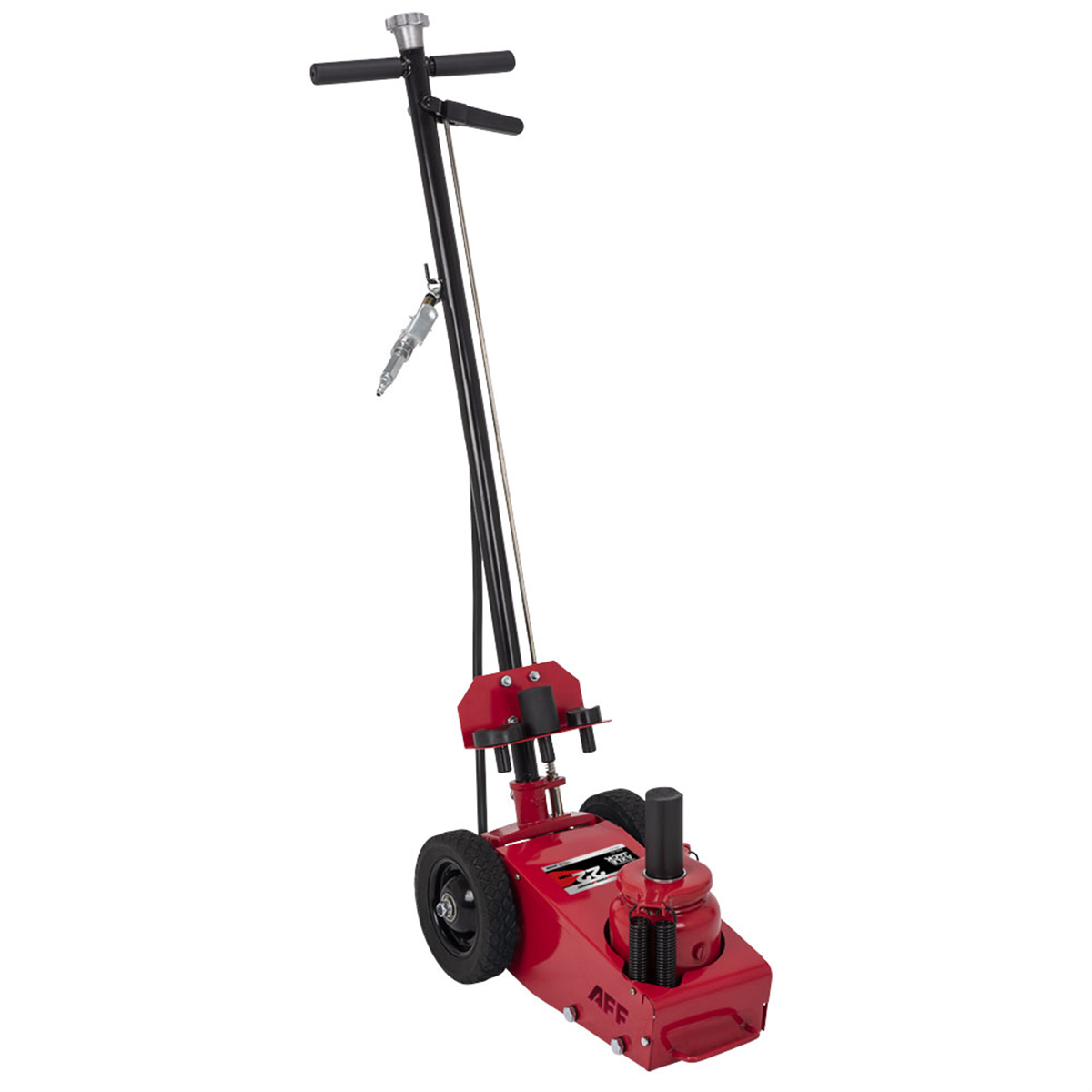 American Forge & Foundry Axle Jack - 22 Ton Capacity - Air/Hydraulic - Spring Return - w/ 3 pc Ext Kit & 1 pc Handle