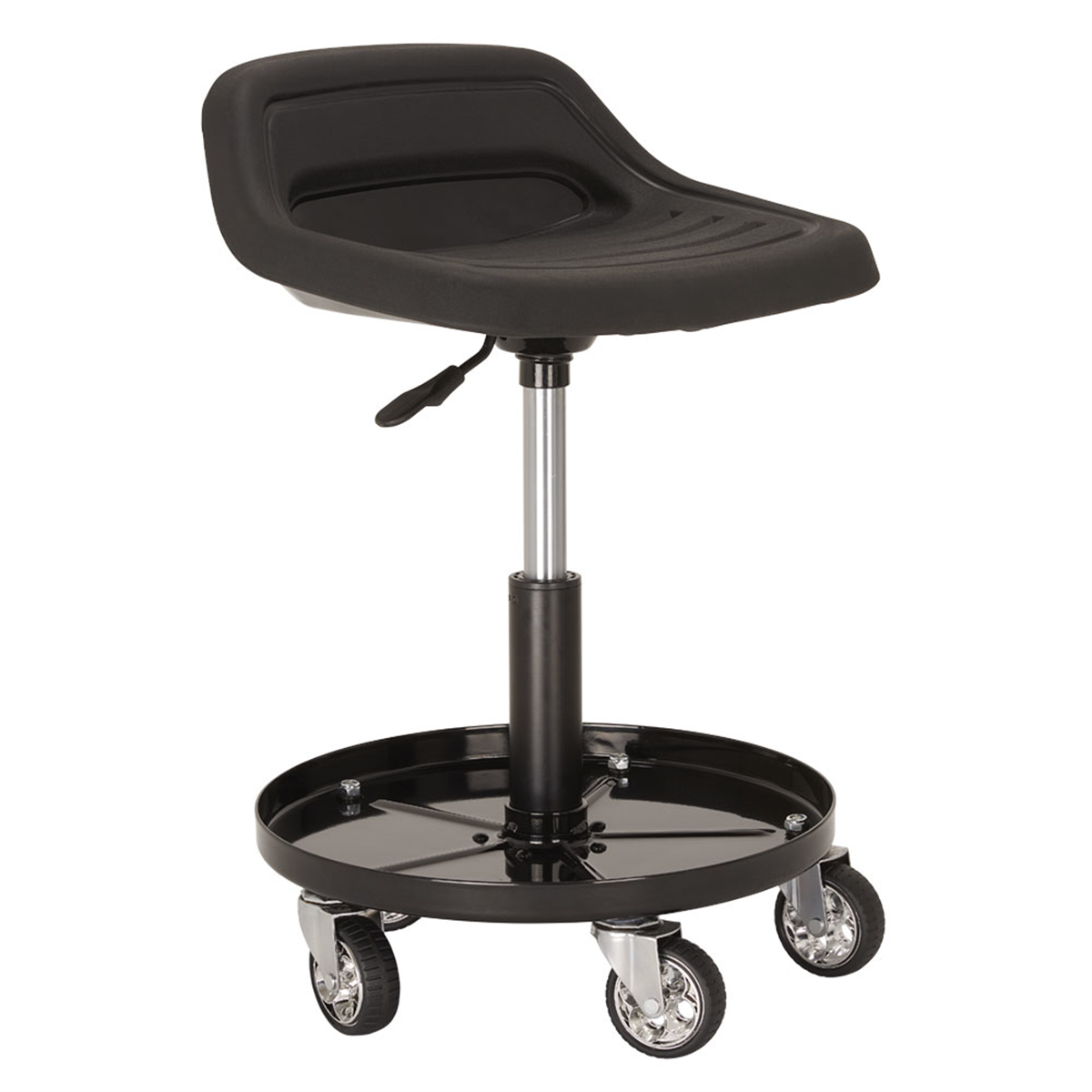 Viking by American Forge & Foundry Mechanic's Roller Tractor Seat w/ Adjustable Height / Tool Tray- 300 Lbs. Capacity
