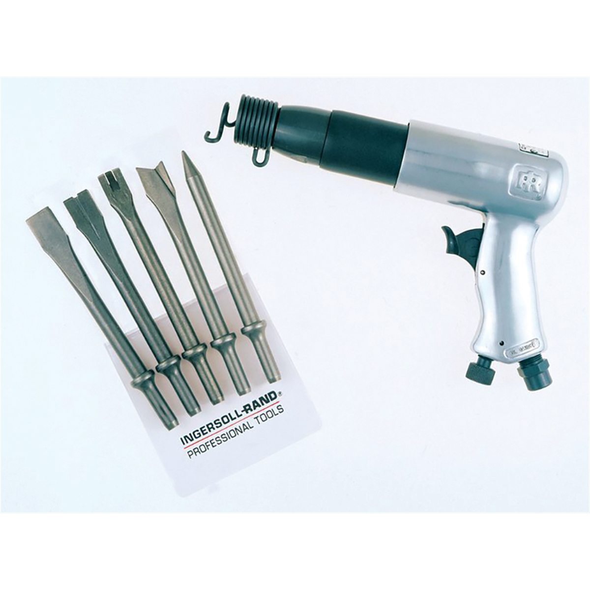 Ingersoll Rand General Duty Air Hammer 5-Piece Chisel Set, 2000 BPM, 3-1/2" Stroke, 0.69" Bore