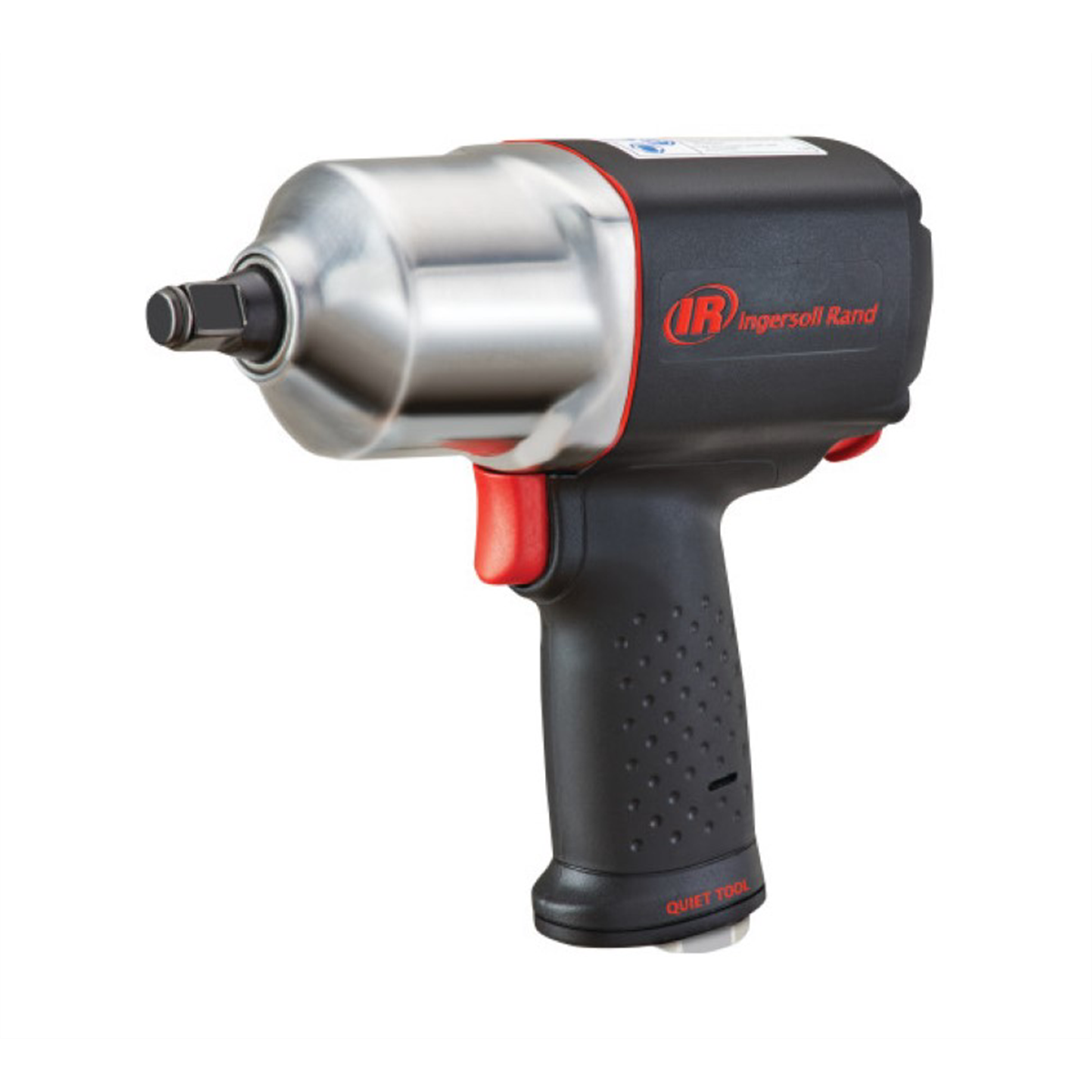 Ingersoll Rand 1/2 Inch Air Impact Wrench, Quiet, 1100 ft-lb Torque, Friction Ring Retainer, Pistol Grip