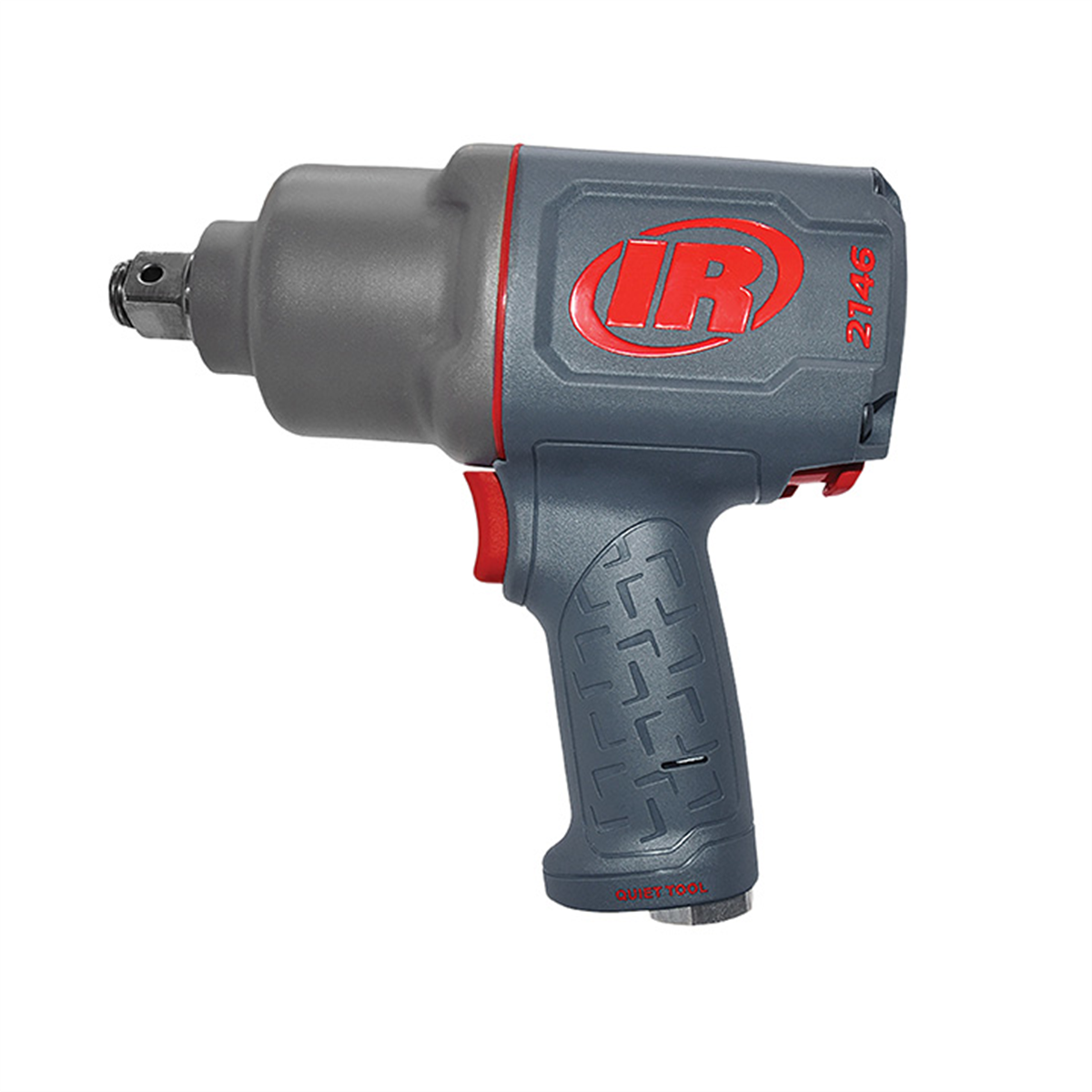 INGERSOLL RAND 3/4 Inch Air Impact Wrench, 6 Inch Ext Anvil, Quiet, 2,000 ft-lb Torque, Friction Ring-Thru-hole Retainer, Pistol Grip
