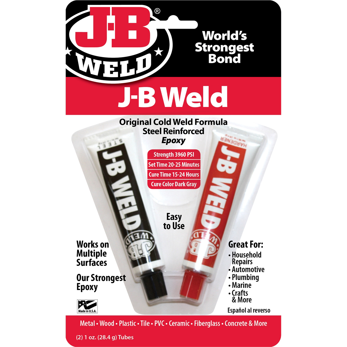 J B Weld J-B Weld 8265S Original Cold-Weld Steel Reinforced Epoxy - 2 oz.