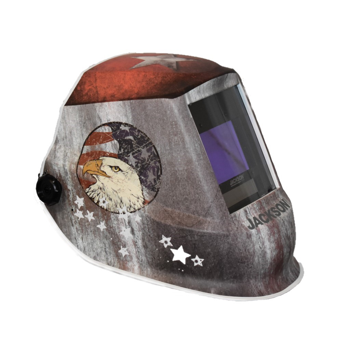 Jackson Safety Welding Helmet - Auto Darkening - Nylon - 3.94" x 2.36" Viewing Area - Shade 4/5-13 Variable ADF 1/1/1/1 - 370 Speed Dial Headgear - Freedom Graphics