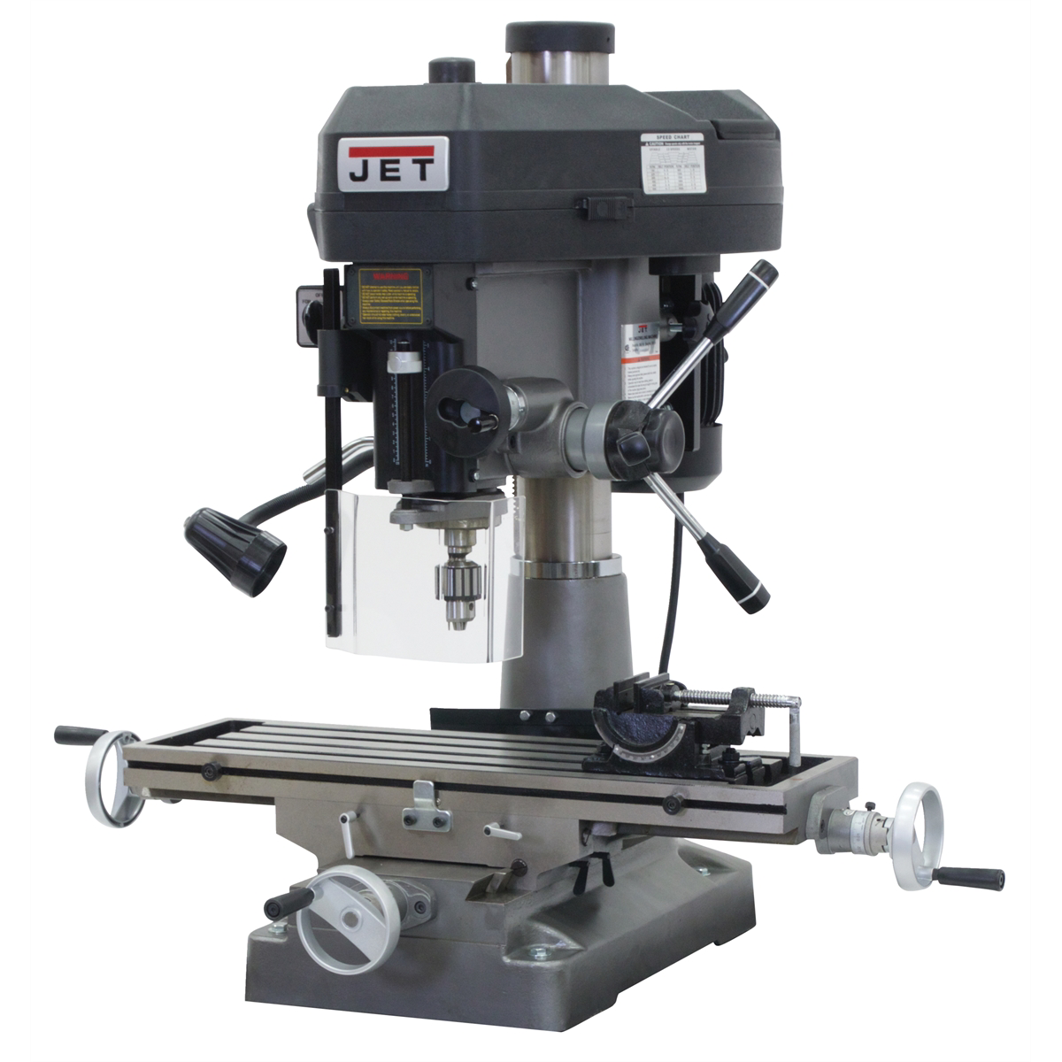 Jet Tools JMD-18, R-8 TAPER MILL DRILL, 2HP, 1PH, 115/23