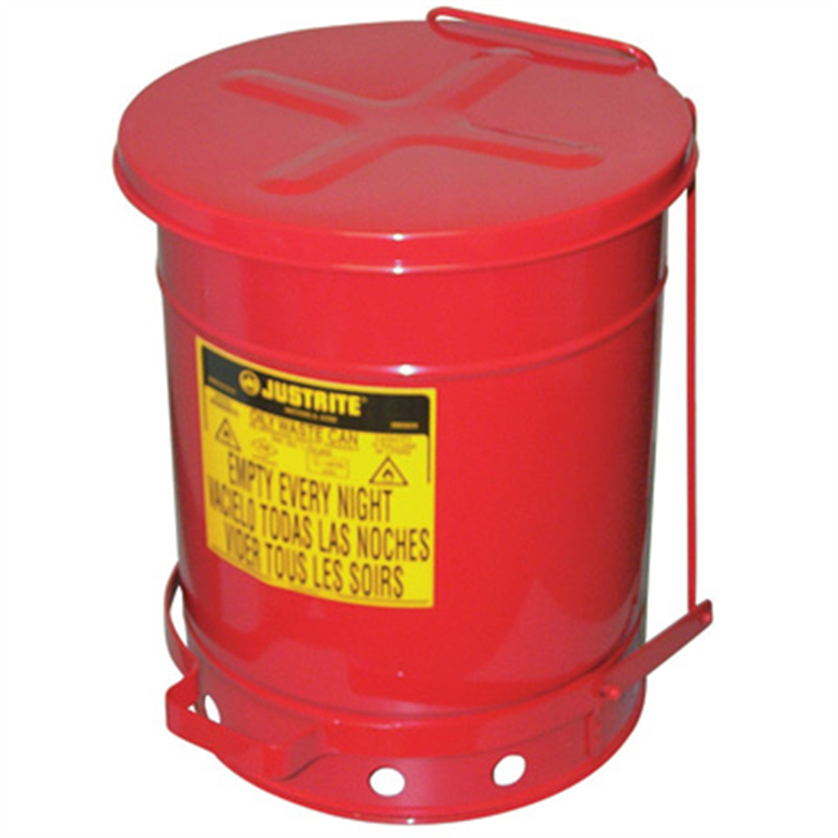 Justrite Mfg. Co. CAN WASTE OILY 10G W/LEVER