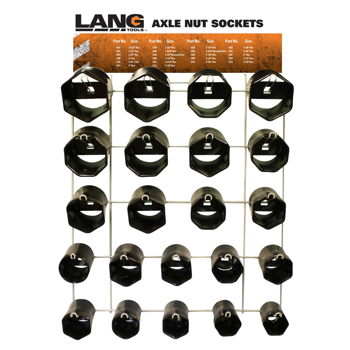 Lang Tools (Kastar) 22PC Axle Nut Display