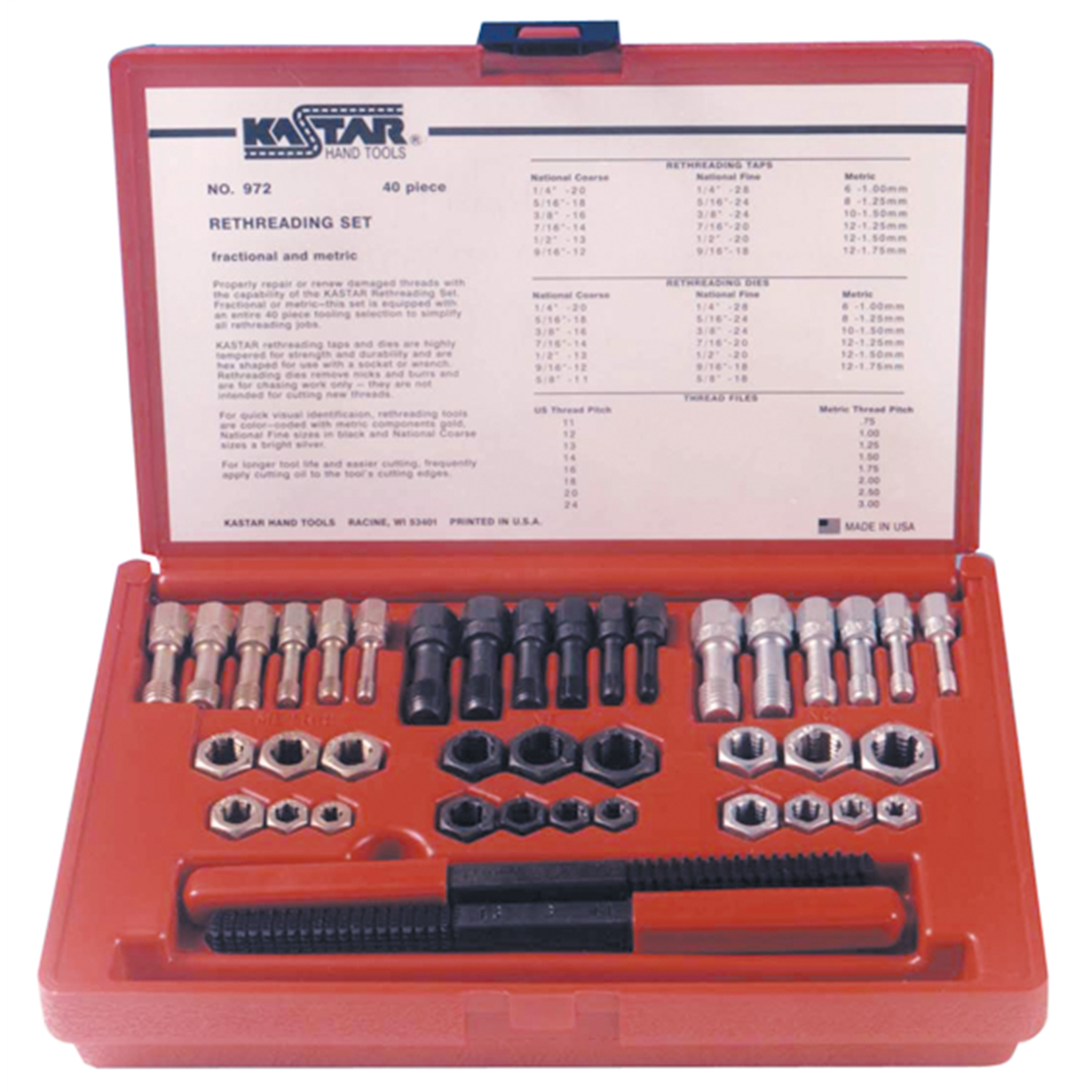 Lang Tools (Kastar) RETHREAD SET 40 PC