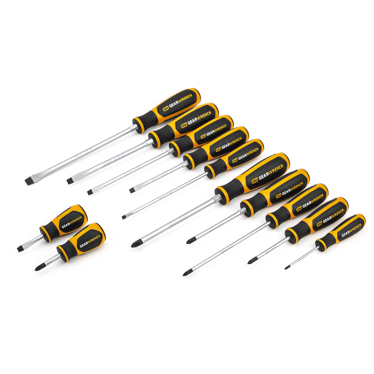GearWrench 12 Piece Phillips/Slotted Dual Material Screwdriver Set