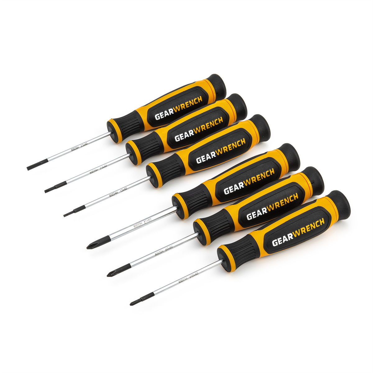 GearWrench 6 Piece Phillips/Slotted Mini Dual Material Screwdriver Set