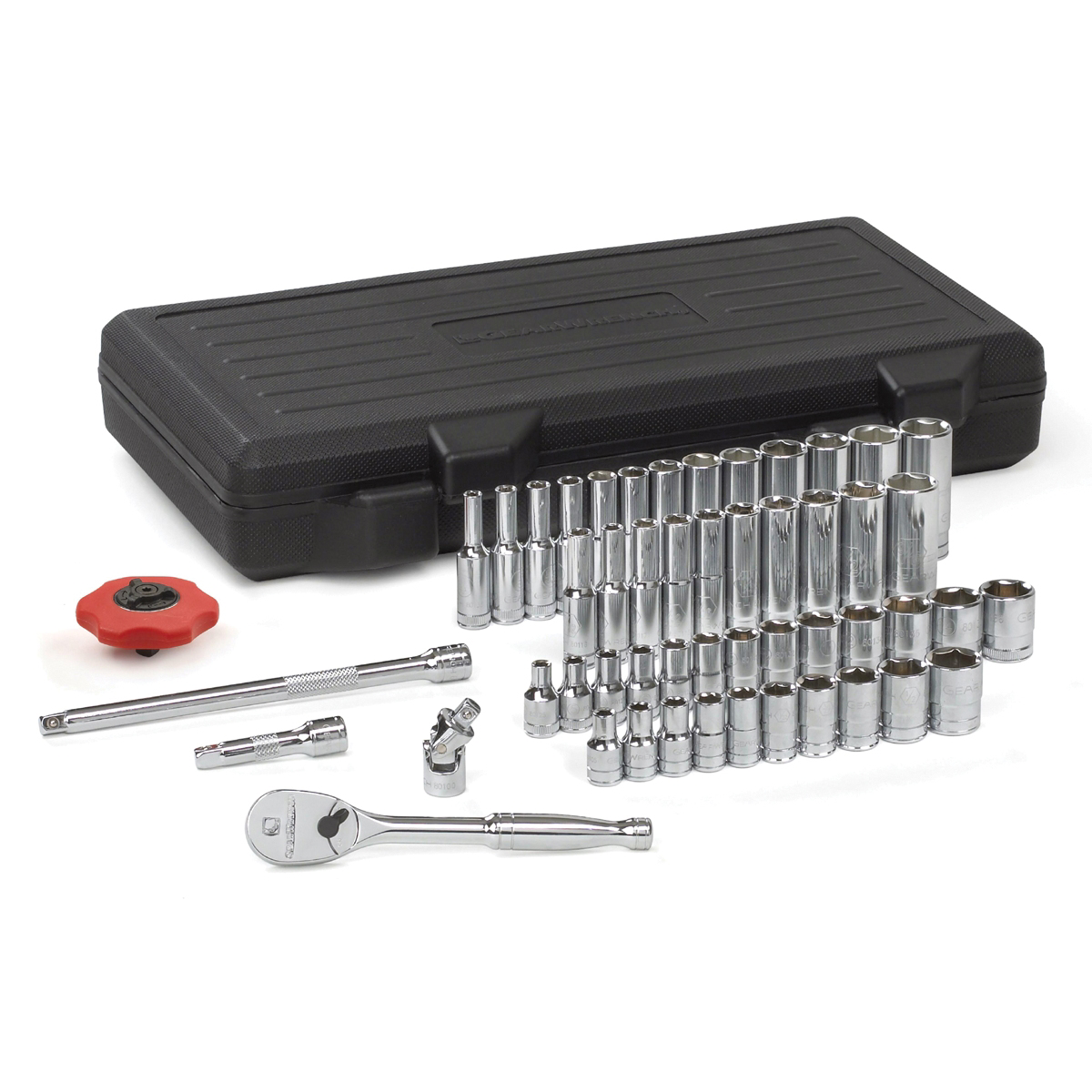 GearWrench 51 Piece 1/4 Inch Drive 6 Point Standard & Deep SAE/Metric Mechanics Tool Set