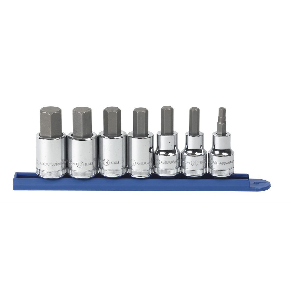 GearWrench 7 Piece 1/2 Inch Drive Hex Bit Metric Socket Set