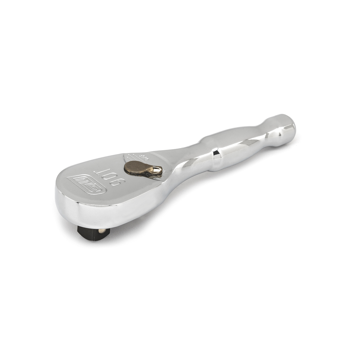 GearWrench 3/8 Inch Drive 90-Tooth Stubby Teardrop Ratchet 4-3/4 Inch
