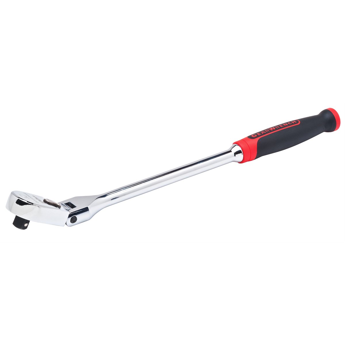 GearWrench 3/8 Inch Drive 120XP Dual Material Handle Flex Head Teardrop Ratchet 15-1/2 Inch