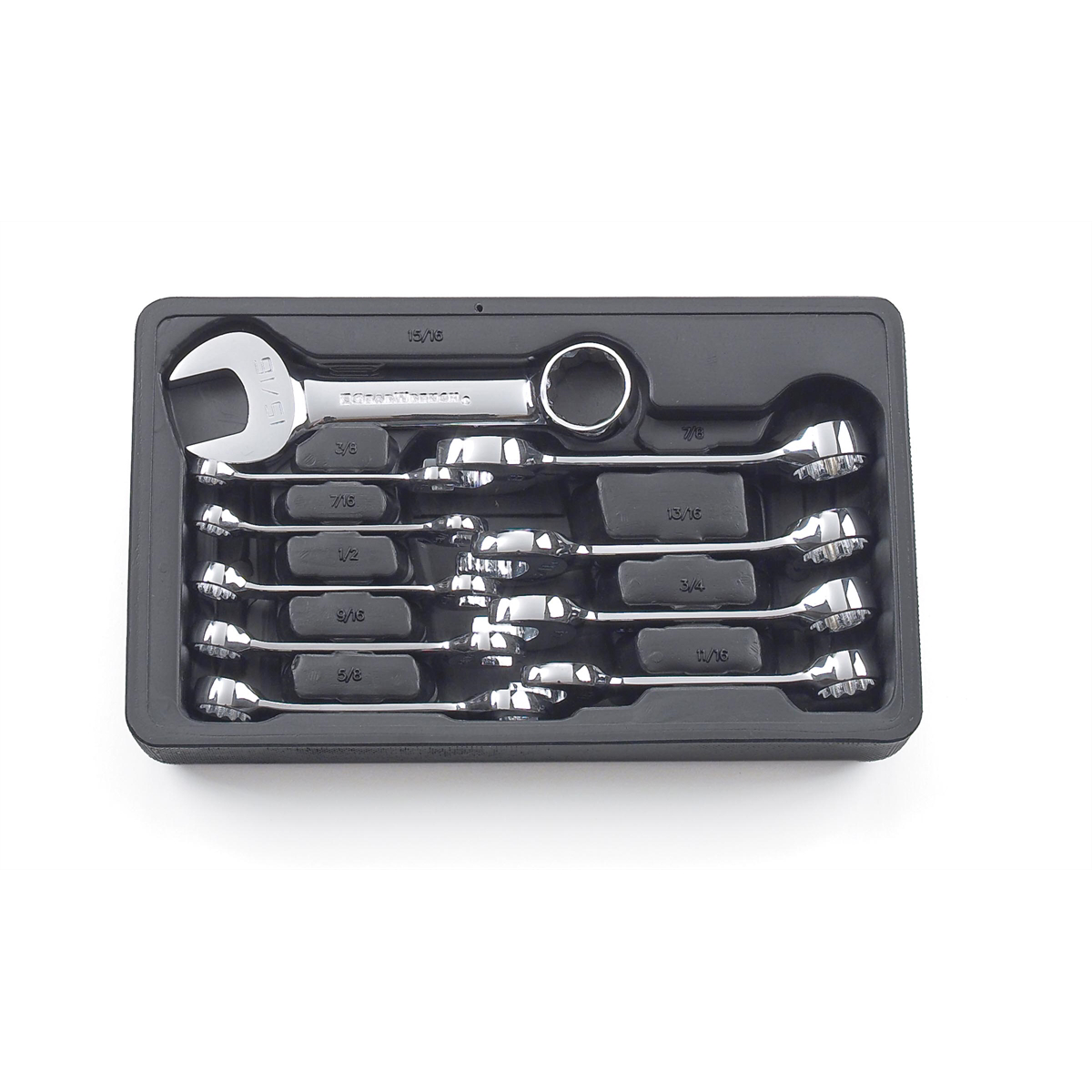 GearWrench 10 Piece 12 Point Stubby Combination SAE Wrench Set