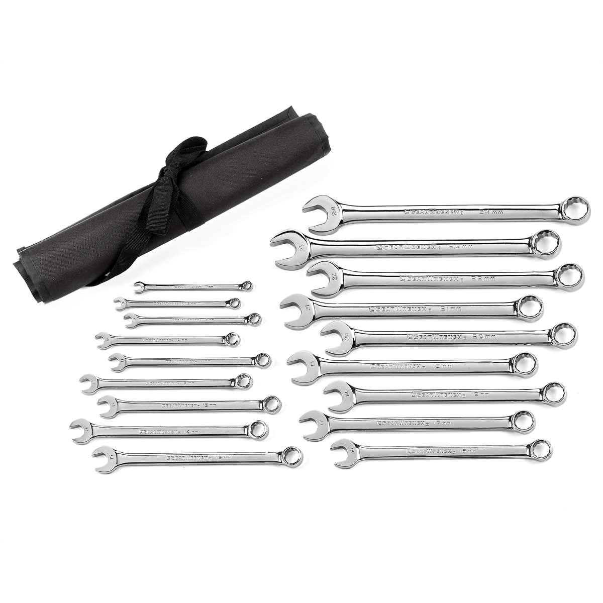 GearWrench 18 Piece 12 Point Long Pattern Combination Metric Wrench Set