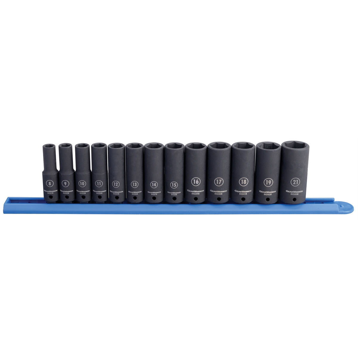 GearWrench 13 Piece 3/8 Inch Drive 6 Point Deep Impact Metric Socket Set