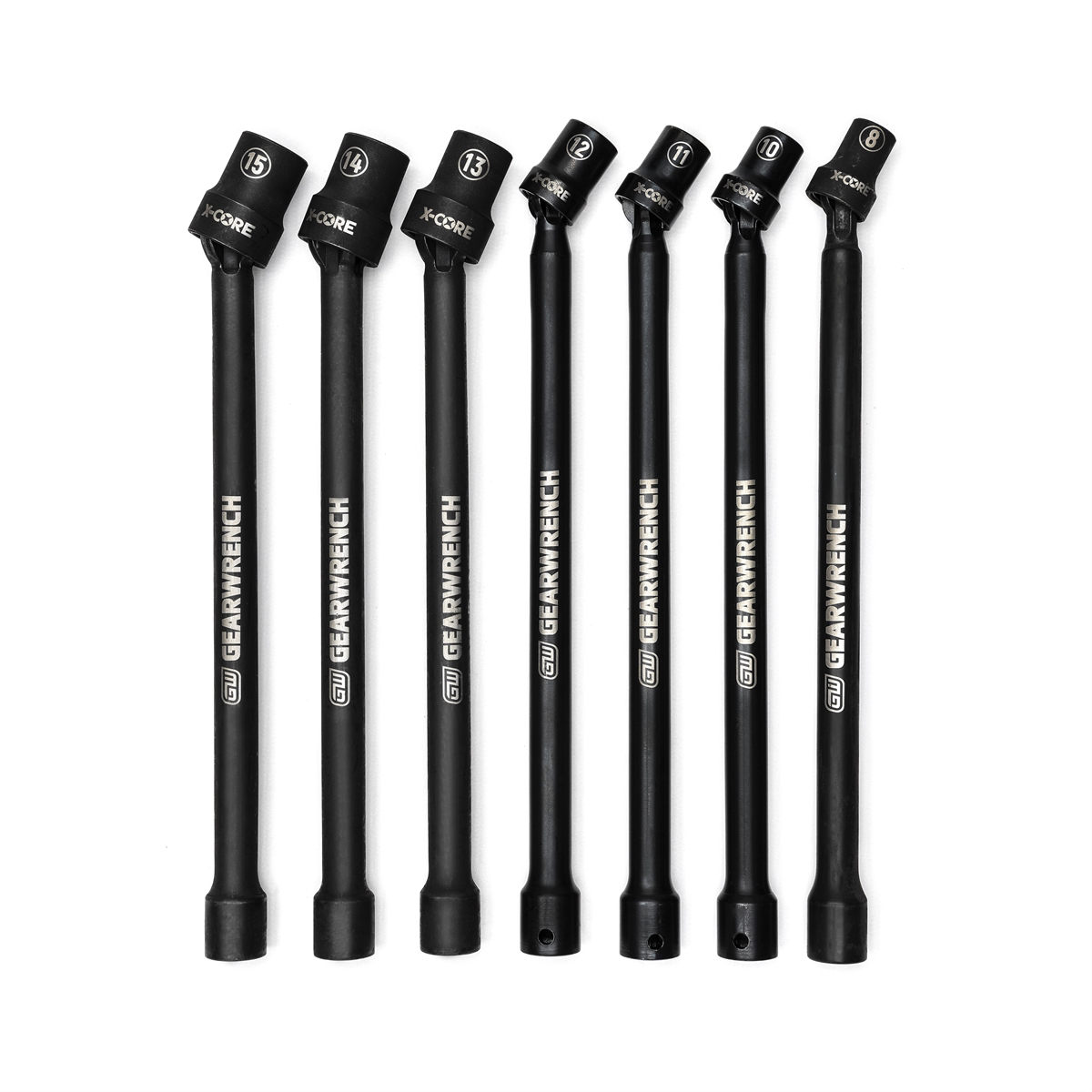 GearWrench 7 Piece 3/8 Inch Drive 6 Point X-Core Pinless Universal Impact Metric Extension Socket Set