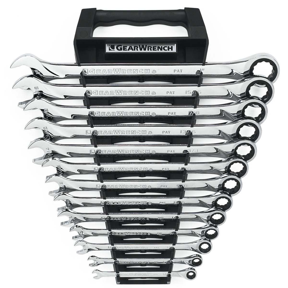 GearWrench 13 Piece 72-Tooth 12 Point XL Ratcheting Combination SAE Wrench Set