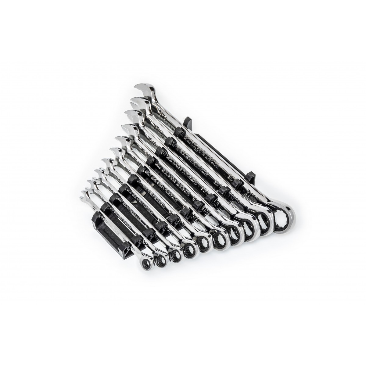 GearWrench 10 Piece 90-Tooth 12 Point SAE Combination Ratcheting Wrench Set