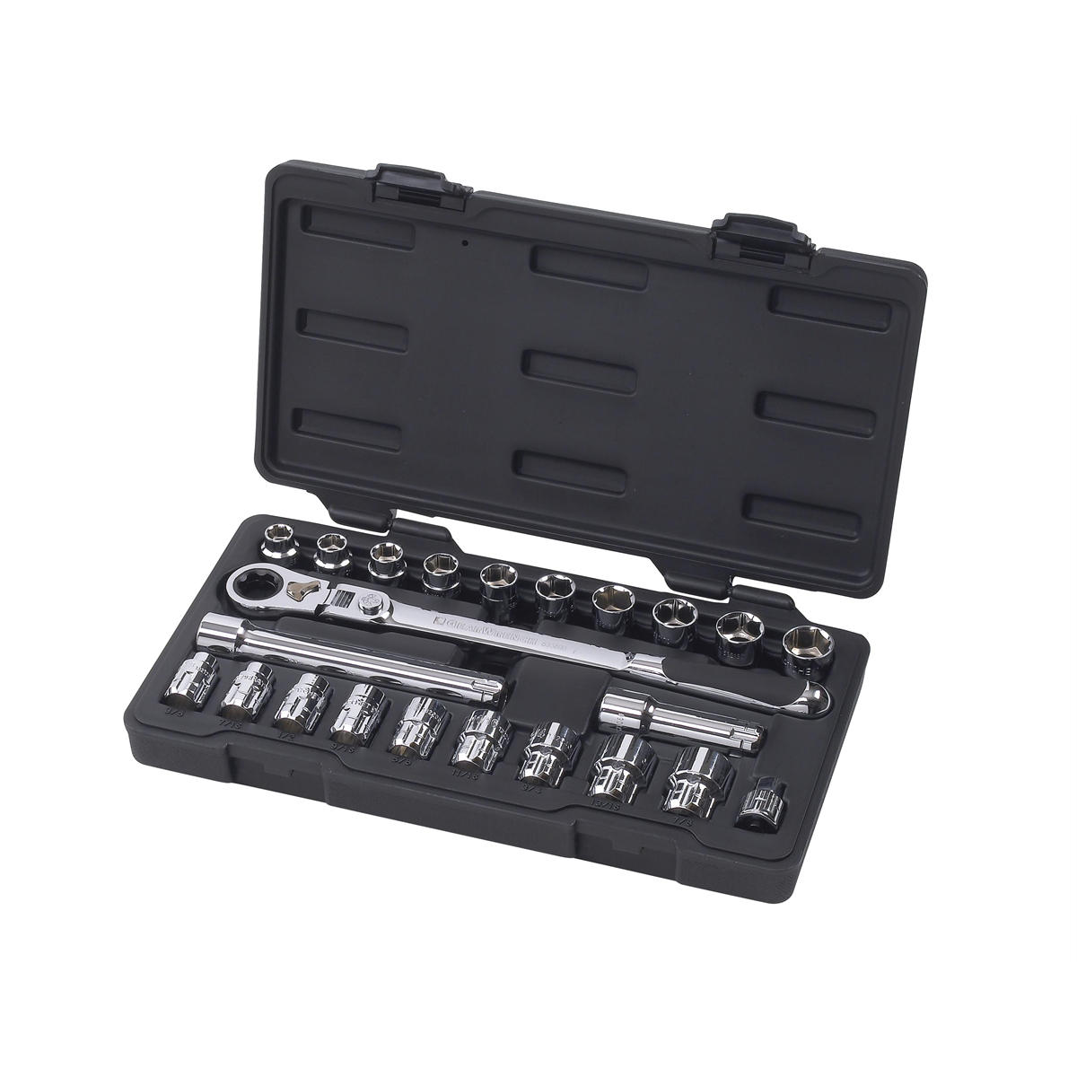 GearWrench 23 Piece 3/8 Inch Drive Pass-Thru 6 Point Standard SAE/Metric Mechanics Tool Set
